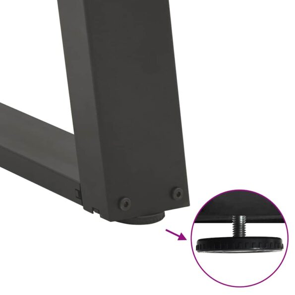 vidaXL Nohy jedálenského stola v tvare U 2 ks Antracit 50x(72-73) cm – Obrázok 9