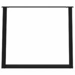 vidaXL Nohy k jedálenskému stolu v tvare U, 2 ks, čierne, 90 x (72-73) cm, oceľové – Obrázok 5