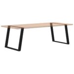 vidaXL Nohy k jedálenskému stolu v tvare U, 2 ks, čierne, 90 x (72-73) cm, oceľové – Obrázok 8