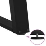 vidaXL Nohy k jedálenskému stolu v tvare U, 2 ks, čierne, 90 x (72-73) cm, oceľové – Obrázok 9