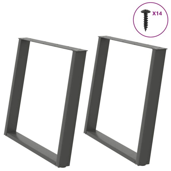 VXL8721158314628_a_en_hd_1.jpg vidaXL Nohy jedálenského stola v tvare U 2 ks Antracit 90x(72-73) cm – Obrázok 1