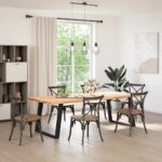 vidaXL Nohy jedálenského stola v tvare U 2 ks Čierna 100x(72-73) cm – Obrázok 3