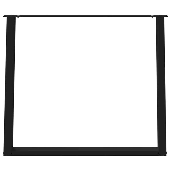 vidaXL Nohy jedálenského stola v tvare U 2 ks Čierna 100x(72-73) cm – Obrázok 5