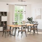 vidaXL Nohy k jedálenskému stolu v tvare U, 2 ks, antracitové, 100 x (72-73) cm, oceľ – Obrázok 3