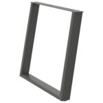 vidaXL Nohy k jedálenskému stolu v tvare U, 2 ks, antracitové, 100 x (72-73) cm, oceľ – Obrázok 4