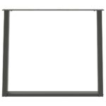 vidaXL Nohy k jedálenskému stolu v tvare U, 2 ks, antracitové, 100 x (72-73) cm, oceľ – Obrázok 5
