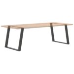 vidaXL Nohy k jedálenskému stolu v tvare U, 2 ks, antracitové, 100 x (72-73) cm, oceľ – Obrázok 8