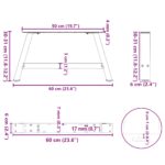 vidaXL Nohy konferenčného stolíka v tvare A, 2 ks, biele, 60 x (30-31) cm, oceľové – Obrázok 10