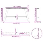 vidaXL Nohy konferenčného stolíka A-Shaped 2 ks Biela 70x(30-31) cm – Obrázok 10