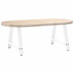 vidaXL Nohy konferenčného stolíka A-Shaped 2 ks Biela 60x(42-43) cm – Obrázok 8