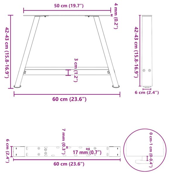 VXL8721158314970_g_en_hd_9.jpg vidaXL Nohy konferenčného stolíka A-Shaped 2 ks Biela 60x(42-43) cm – Obrázok 10