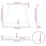 vidaXL Nohy konferenčného stolíka A-Shaped 2 ks Biela 100x(72-73) cm – Obrázok 10
