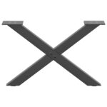 vidaXL Nohy konferenčného stolíka X-Shaped 2 ks Antracit 60x(30-31) cm – Obrázok 4