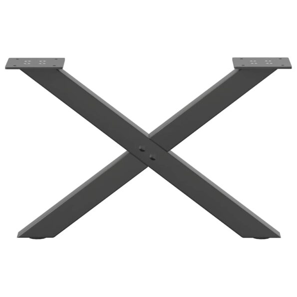 vidaXL Nohy konferenčného stolíka X-Shaped 2 ks Antracit 60x(30-31) cm – Obrázok 4