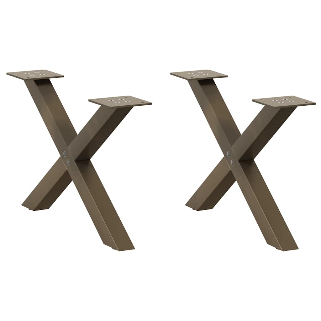 VXL8721158315434_a_en_hd_1.jpg vidaXL Nohy konferenčného stolíka v tvare X, 2 ks, prírodná oceľ, 60 x (30-31) cm, oceľ – Obrázok 1