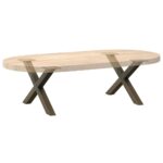vidaXL Nohy konferenčného stolíka v tvare X, 2 ks, prírodná oceľ, 60 x (30-31) cm, oceľ – Obrázok 8