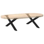 vidaXL Nohy konferenčného stolíka X-Shaped 2 ks Čierna 70x(30-31) cm – Obrázok 8