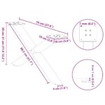 vidaXL Nohy konferenčného stolíka X-Shaped 2 ks Čierna 70x(30-31) cm – Obrázok 10