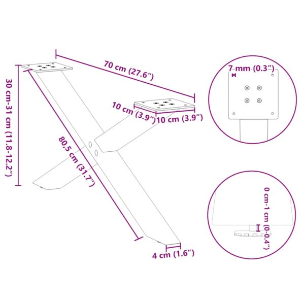 VXL8721158315441_g_en_hd_9.jpg vidaXL Nohy konferenčného stolíka X-Shaped 2 ks Čierna 70x(30-31) cm – Obrázok 10
