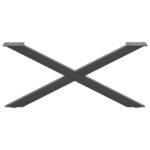 vidaXL Nohy konferenčného stolíka X-Shaped 2 ks Antracit 70x(30-31) cm – Obrázok 5