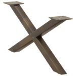 vidaXL Nohy konferenčného stolíka v tvare X, 2 ks, prírodná oceľ, 70 x (30-31) cm, oceľ – Obrázok 4