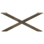 vidaXL Nohy konferenčného stolíka v tvare X, 2 ks, prírodná oceľ, 70 x (30-31) cm, oceľ – Obrázok 5