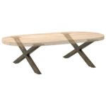 vidaXL Nohy konferenčného stolíka v tvare X, 2 ks, prírodná oceľ, 70 x (30-31) cm, oceľ – Obrázok 8