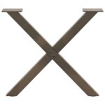 vidaXL Nohy konferenčného stolíka v tvare X, 2 ks, prírodná oceľ, 50 x (42-43) cm, oceľ – Obrázok 5