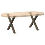 vidaXL Nohy konferenčného stolíka v tvare X, 2 ks, prírodná oceľ, 50 x (42-43) cm, oceľ – Obrázok 8