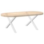 vidaXL Nohy konferenčného stolíka X-Shaped 2 ks Biela 70x(42-43) cm – Obrázok 7