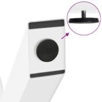 vidaXL Nohy konferenčného stolíka X-Shaped 2 ks Biela 70x(42-43) cm – Obrázok 8