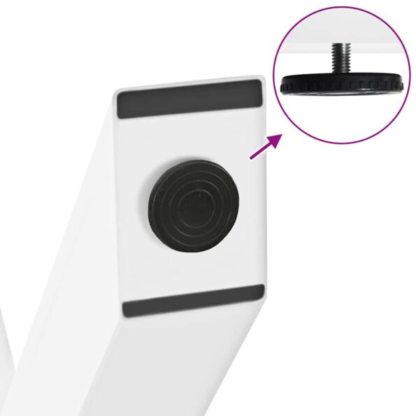 vidaXL Nohy konferenčného stolíka X-Shaped 2 ks Biela 70x(42-43) cm – Obrázok 8