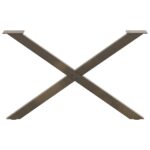 VidaXL Nohy konferenčného stolíka v tvare X 2 ks 70x(42-43) cm oceľ – Obrázok 4