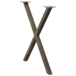 vidaXL Nohy jedálenského stola v tvare X 2 ks 70x(72-73) cm oceľ – Obrázok 4
