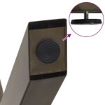 vidaXL Nohy k jedálenskému stolu v tvare X, 2 ks, prírodná oceľ, 80 x (72-73) cm, oceľ – Obrázok 9