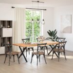 vidaXL Nohy jedálenského stola X-Shaped 2 ks Čierna 90x(72-73) cm Oceľ – Obrázok 2