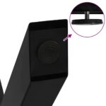 vidaXL Nohy jedálenského stola X-Shaped 2 ks Čierna 90x(72-73) cm Oceľ – Obrázok 9
