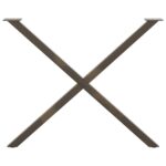 vidaXL Nohy jedálenského stola v tvare X 2 ks 90x(72-73) cm oceľ – Obrázok 5