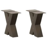 vidaXL Nohy konferenčného stolíka v tvare X, 2 ks, prírodná oceľ, 30 x (30-31) cm, oceľ