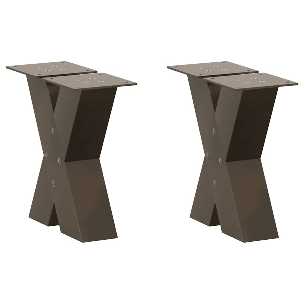 VXL8721158315915_a_en_hd_1.jpg vidaXL Nohy konferenčného stolíka v tvare X, 2 ks, prírodná oceľ, 30 x (30-31) cm, oceľ – Obrázok 1