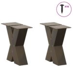 vidaXL Nohy konferenčného stolíka v tvare X, 2 ks, prírodná oceľ, 30 x (30-31) cm, oceľ – Obrázok 3