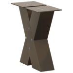 vidaXL Nohy konferenčného stolíka v tvare X, 2 ks, prírodná oceľ, 30 x (30-31) cm, oceľ – Obrázok 4