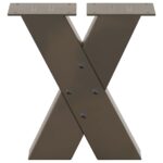 vidaXL Nohy konferenčného stolíka v tvare X, 2 ks, prírodná oceľ, 30 x (30-31) cm, oceľ – Obrázok 5