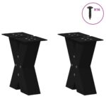 vidaXL Nohy konferenčného stolíka v tvare X, 2 ks, čierne, 40 x (30-31) cm, oceľové – Obrázok 3