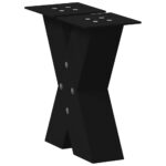 vidaXL Nohy konferenčného stolíka v tvare X, 2 ks, čierne, 40 x (30-31) cm, oceľové – Obrázok 4