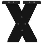 vidaXL Nohy konferenčného stolíka v tvare X, 2 ks, čierne, 40 x (30-31) cm, oceľové – Obrázok 5