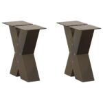 vidaXL Nohy konferenčného stolíka v tvare X, 2 ks, prírodná oceľ, 40 x (30-31) cm, oceľ