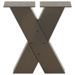vidaXL Nohy konferenčného stolíka v tvare X, 2 ks, prírodná oceľ, 40 x (30-31) cm, oceľ – Obrázok 5