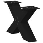 vidaXL Nohy konferenčného stolíka v tvare X, 2 ks, čierne, 50 x (30-31) cm, oceľové – Obrázok 4