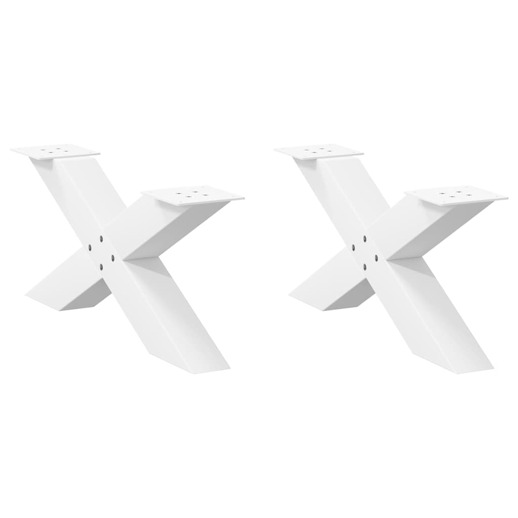 VXL8721158316059_a_en_hd_1.jpg vidaXL Nohy konferenčného stolíka v tvare X, 2 ks, biele, 70 x (30-31) cm, oceľové – Obrázok 1